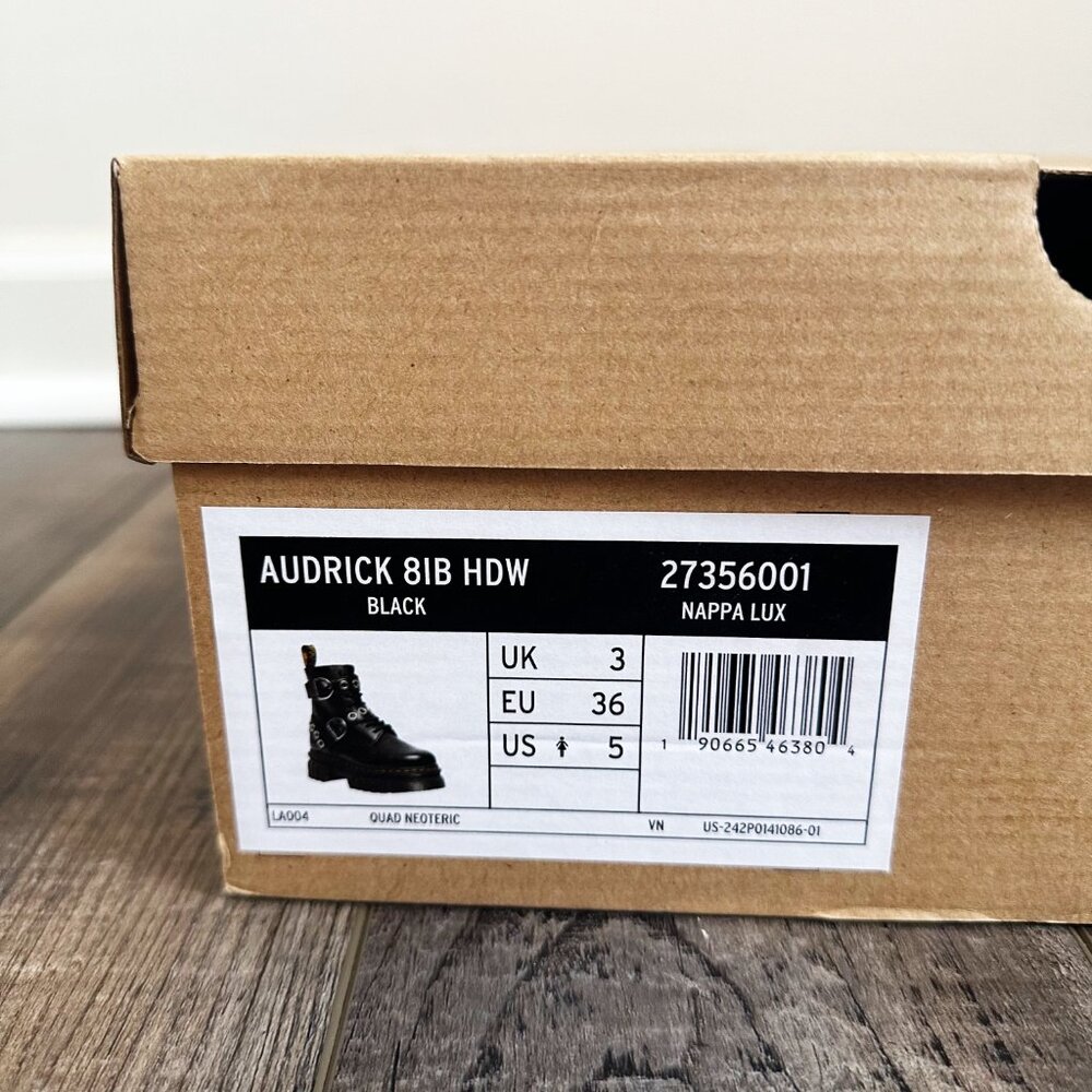 Dr. Martens Quad Neoteric Audrick Hardware Boots Leather Platform Nappa Lux US 5 - Picture 16 of 16